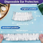 200 Pcs Ear Covers for Shower – 1.97x0.7" Disposable Ear Covers for Hair Dye - Image 2