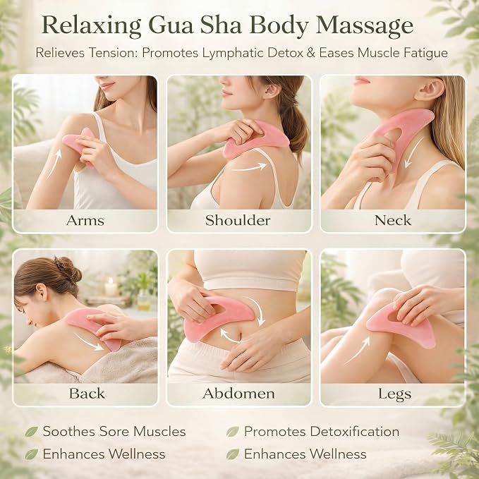 BBTO 2 Pcs Body Gua Sha Tool Large Resin Scraping Tools - Image 5