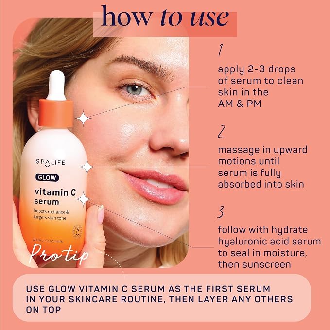 SpaLife Glow Vitamin C Serum for Face | Korean Brightening Face Serum for Dark - Image 7