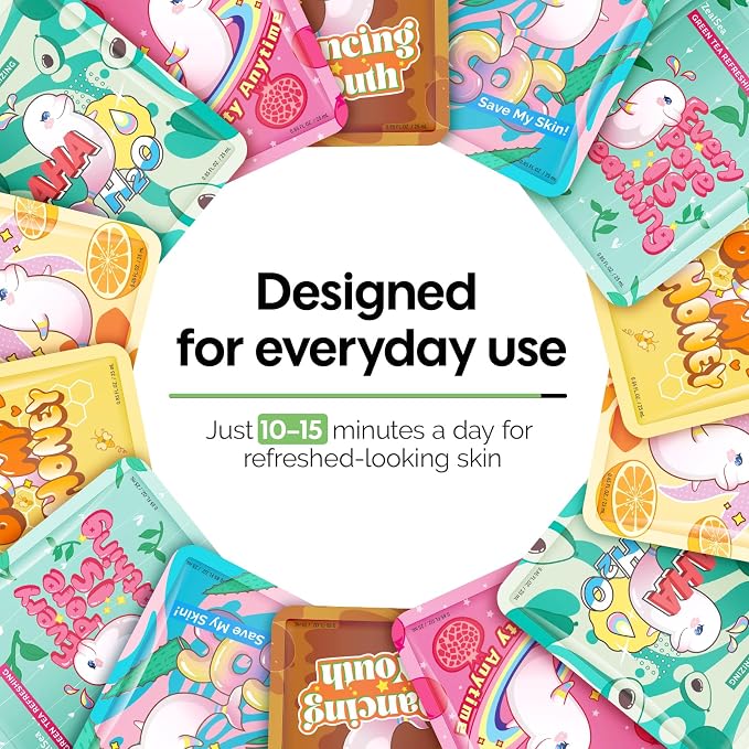 ZealSea Face Masks Skincare for Women, Variety 7Days Facial Sheet Mask Set for - Image 8