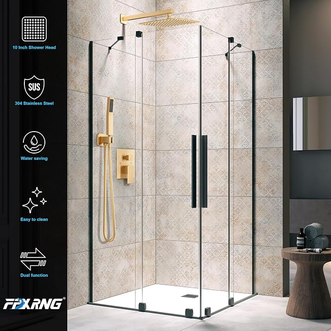 FPXRNG Gold Shower Faucet Set, Rainfall Shower System - Image 3
