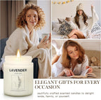Soy Wax Scented Candle Gift Set, 4 Pack Lavender, Vanilla Scents, Long Lasting - Image 4
