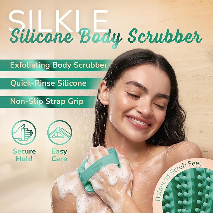 SILKLE Silicone Body Scrubber – Gentle Exfoliating Shower Scrubber - Image 2