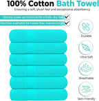 KAHAF COLLECTION 6 Pack Bath Towels Set 100% Ring Spun Cotton, Lightweight - Image 2