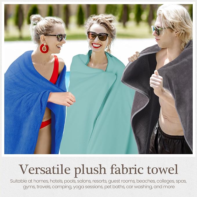 VitalCozy Set of 6 Large Bath Towels - Image 6