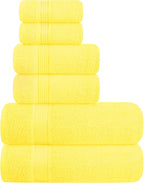 Elvana Home Ultra Soft 6 Pack Cotton Towel Set, Contains 2 Bath Towels 28x55 by Unknown