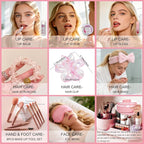 27 Pcs Spa Day Gifts Basket for Women, Camellia & magnolia Bath and Body Gift - Image 6