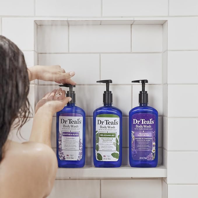 Dr Teal's Body Wash with Pure Epsom Salt, Soothe & Sleep with Lavender - Image 5
