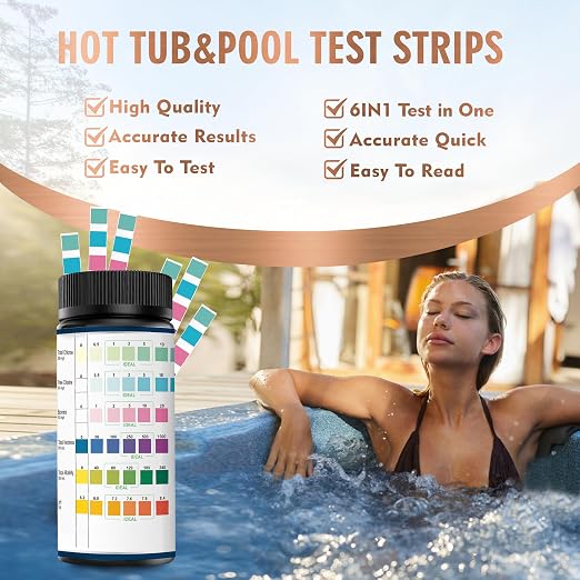 Dipstik Pool & Spa Test Strips - 6 in 1 Water Test - Image 5