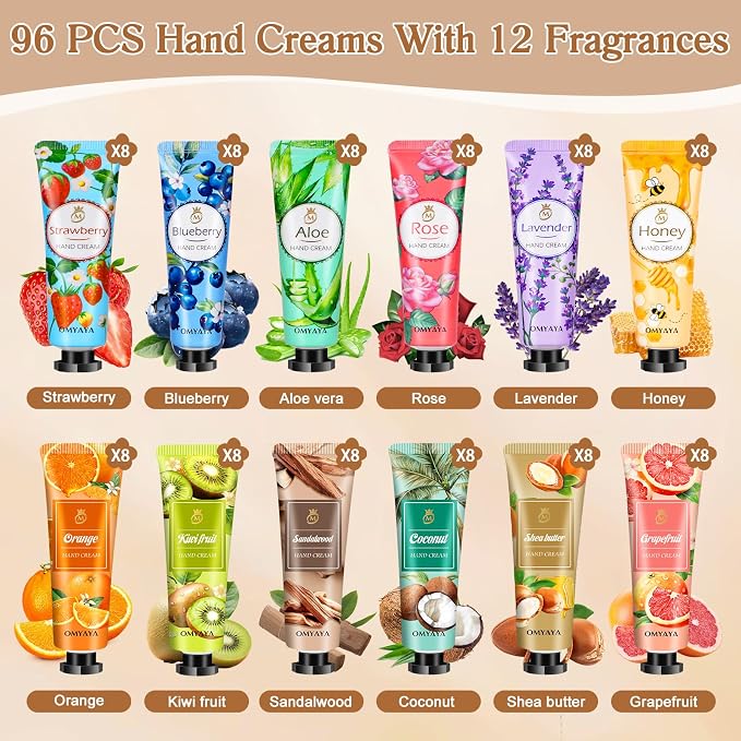 96 Pack Mini Hand Lotion Bulk, Hand Lotion Travel Size, Hand Cream Bulk Gifts - Image 3