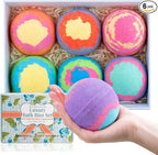 Bath Bombs for Women – Jumbo 7oz Bathbomb Set, 6 Extra Large Fizzies, Colorful by KeanBeauty