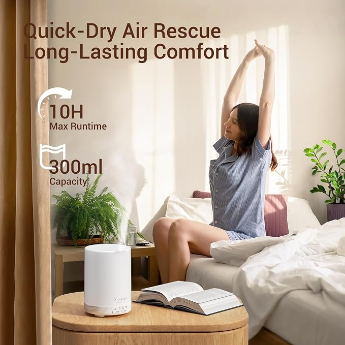 ASAKUKI Essential Oil Diffuser for Home, 300 ml Humidifier - Image 4