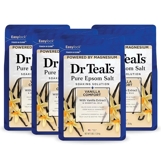 Dr Teal's Epsom Salt Magnesium Soak, Vanilla Comfort, 3 lbs by DrTeals