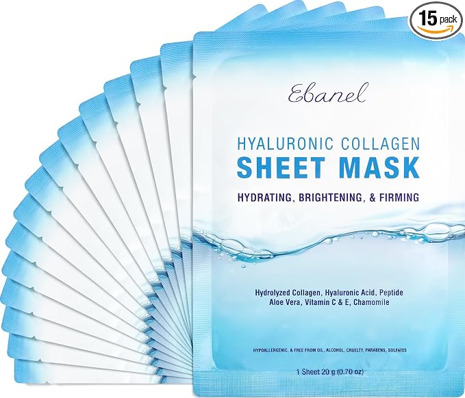 Ebanel 15 Pack Collagen Face Mask by Ebanel
