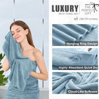 4 Piece Extra Large Bath Towel 35"x70" Oversized Bath Sheet Bath Towel Set - Image 3