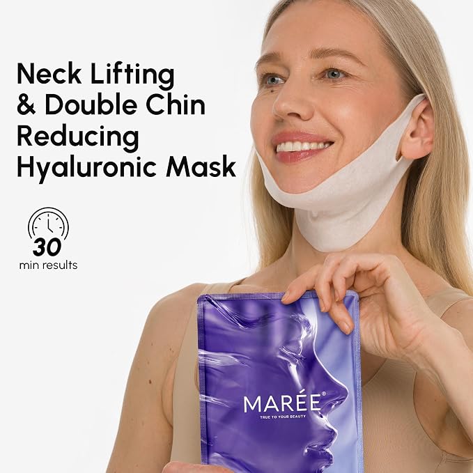 MAREE V Line Lifting Mask with Hyaluronic Acid – Deep Collagen Face Mask - Image 2