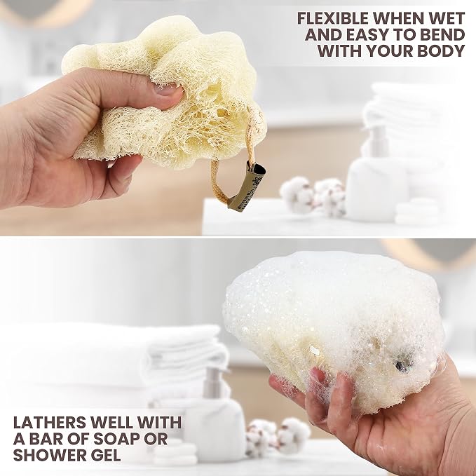 Almooni Mini Natural Loofah Sponge - Image 3