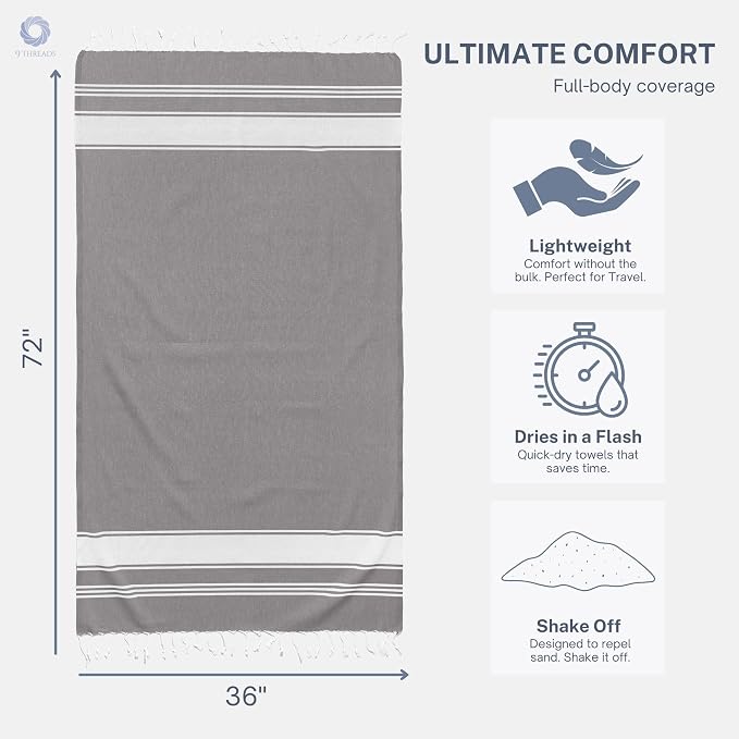 Cotton Turkish Beach Towel - Image 6