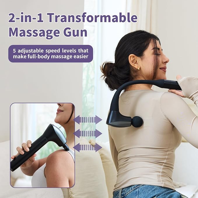 2-in-1 Detachable Muscle Massage Gun Deep Tissue - Image 3