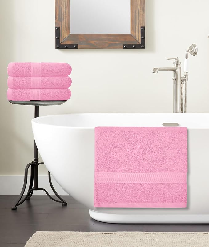 Avalon Towels Bath Towels for Bathroom 100% Cotton Pink Bathroom Towels Pack of - Image 7
