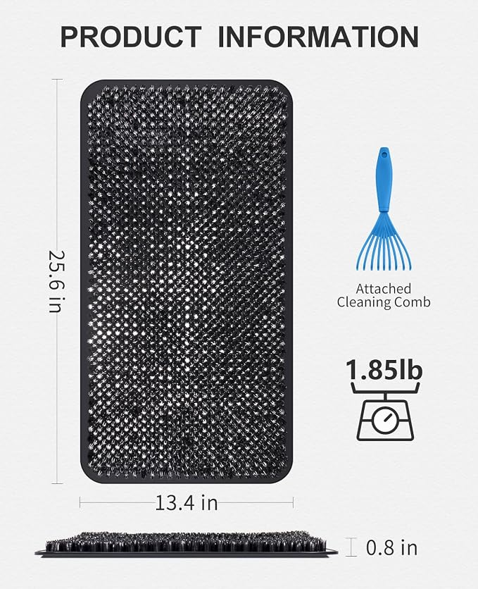 OTHWAY Non Slip Grassy Bathtub Mat : 25.6X13.4 inches Sturdy But Soft Bath - Image 4