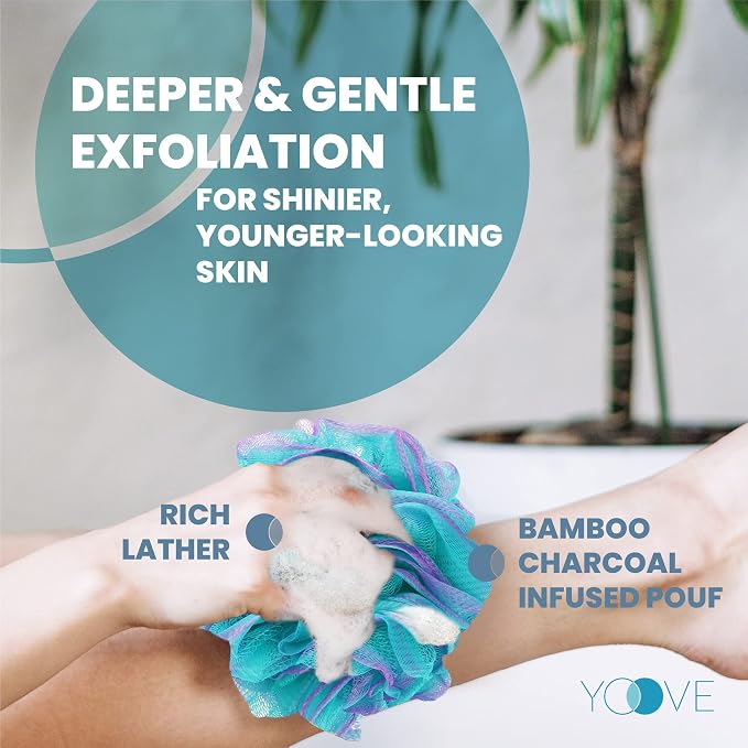 Yoove Bath Pouf with Handle - Image 6