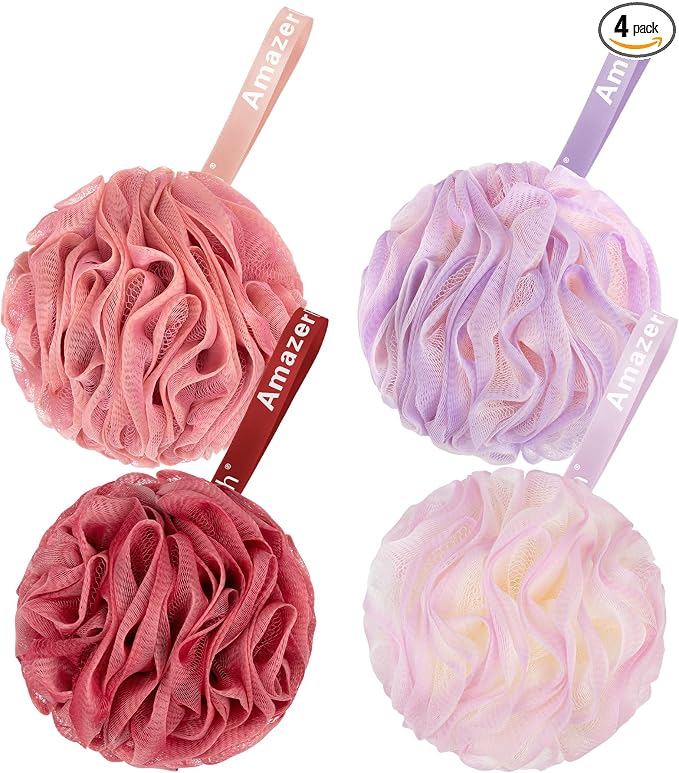AmazerBath Loofah Sponge 60g/Piece, Exfoliating Bath Sponge Body Scrubber by AmazerBath