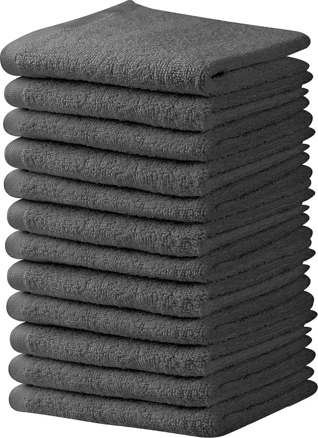 Towel and Linen Mart Grey Salon Towels, and Home Hair Care 12 Pack by T+%26+L+Towel+and+Linen+Mart