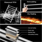 Towel Warmer Bathroom Wall Mounted Drying Rack Plug-in Electric Heated Towel - Image 6