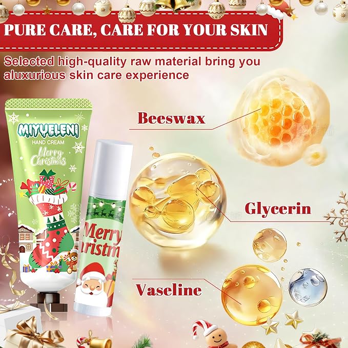 JAOJAO Christmas Lip Balm Bulk, Christmas Hand Cream - Image 9