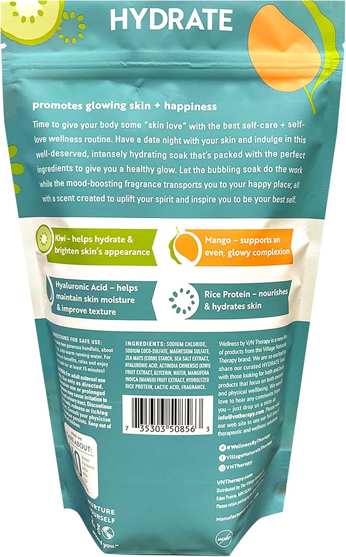 Wellness By Village Naturals Therapy, Hydrate Foaming Bath Soak, 36 oz - Image 2