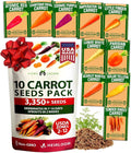 HOME GROWN Rainbow Carrot Seeds 10 Variety Mix 3350+ Heirloom Non-GMO Seeds by HOMEGROWN