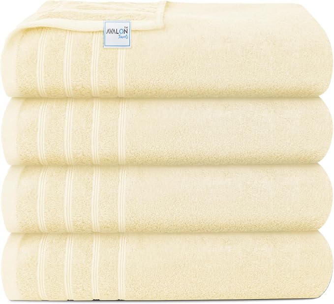 Avalon Towels Bath Towels Set of 4, Size 30 x 60 Inches, Highly Soft and - Image 3