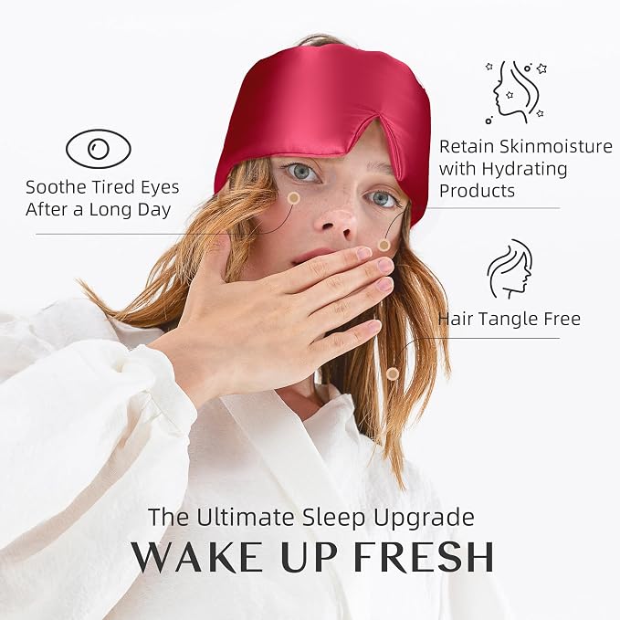 Silk Sleep Mask for Women and Men, Side Sleeper, 22 Momme Pure Mulberry Silk - Image 2