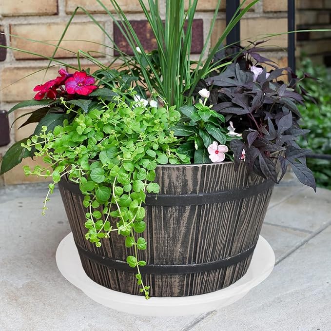 2 Pack of 25 26 inch Extra Large Clear Plant Saucer, Extra Deep 4.2" Tray - Image 3
