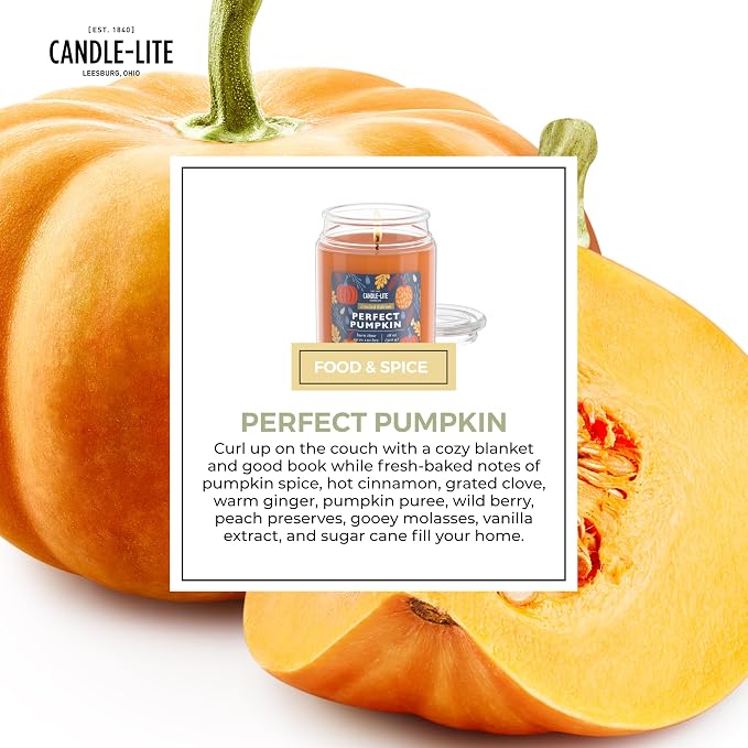 Candle-lite Halloween Scented Candles, Perfect Pumpkin, 18 oz Jar, Proudly - Image 5