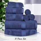 SUPERIOR Egyptian Cotton Pile 8 Piece Towel Set, Includes 2 Bath, 2 Hand - Image 11