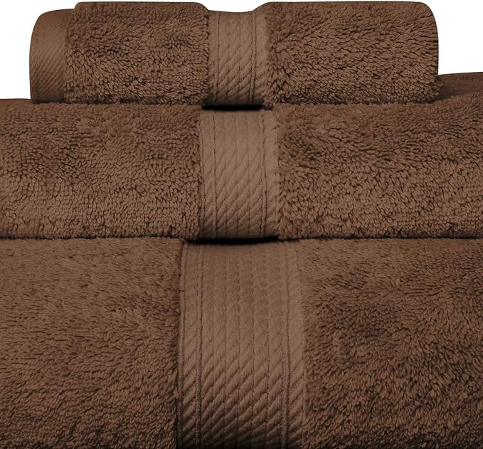 Superior Egyptian Cotton Pile 3 Piece Towel Set, Includes 1 Bath, 1 Hand - Image 3