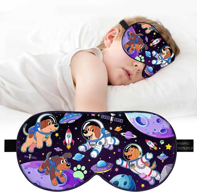 Kids Silk Sleep Mask: 100% Mulberry Silk Eye Mask by spacepower
