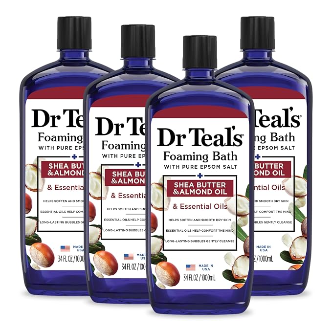 Dr Teal's Foaming Bath with Pure Epsom Salt, Shea Butter & Almond, 34 fl oz & - Image 2