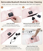 MUSICOZY 3D Silk Bluetooth Sleep Mask Headphones, Mulberry Silk Eye Mask - Image 6