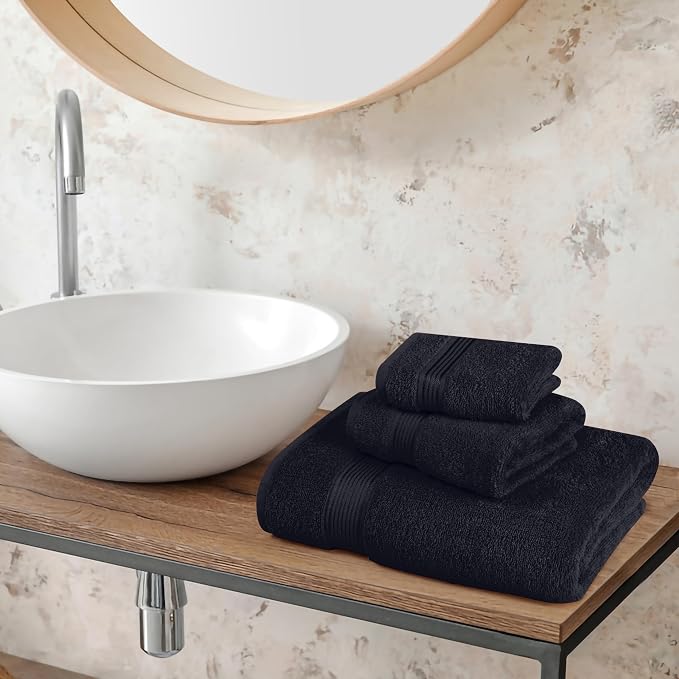 Belizzi Home Ultra Soft 3 Pack Cotton Towel Set, Contains a Bath Towel 28x55 - Image 4