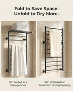 Foldable Heated Towel Rack, Dual-Zone Electric Towel Warmer Rack - Image 3