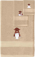 3 Pcs Highland Cow Bathroom Towel Set Farmhouse Embroidered Highland Cow Towels by Unknown