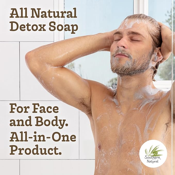 Southern Natural Activated Charcoal Soap Bar Face and Body Soap - Image 5