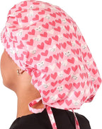Sparkling EARTH Banded Bouffant Surgical Scrub Ponytail Working Caps and - Image 5