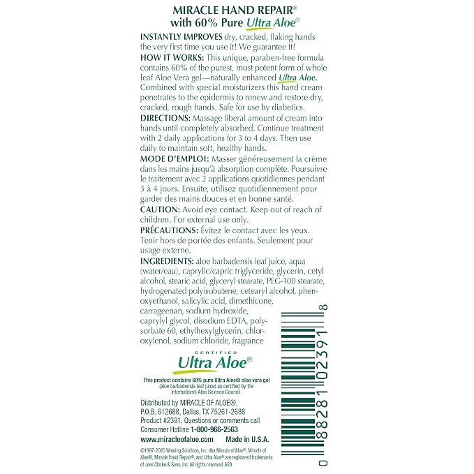 Miracle Hand Repair Cream for Dry Cracked Hands 1 oz Best Healing Hand Cream - Image 7