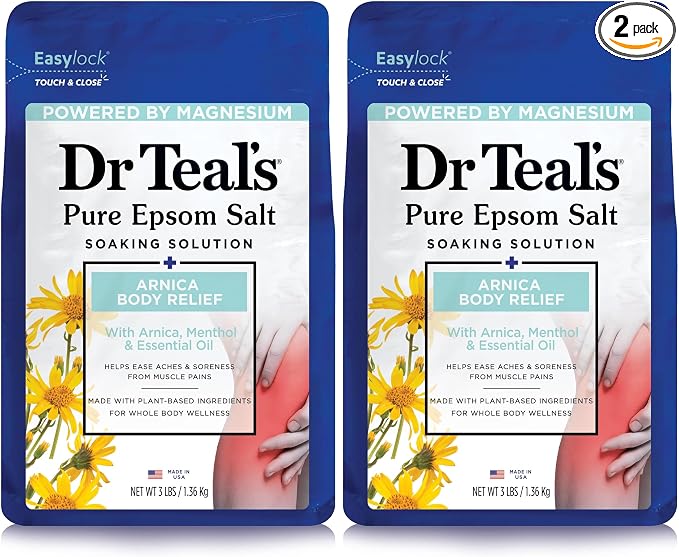 Dr Teal's Epsom Salt Magnesium Soak, Arnica Body Relief by DrTeals