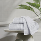 BOUTIQUO Ultra Soft 3 Pack Cotton Towel Set, Contains a Bath Towels 28x55 inch - Image 3