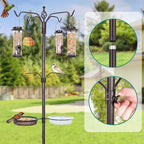 YINGYM Bird Feeding Station Kit, 94 Inch Bird Feeder Pole Stand - Image 6